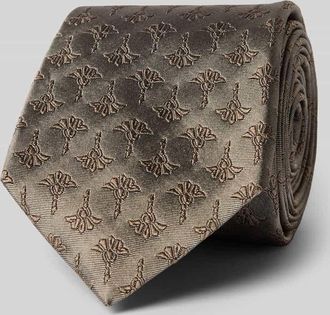 Joop Krawatte aus Seide im Allover-Look (8 cm) in Beige, Gr&ouml;&szlig;e 1
