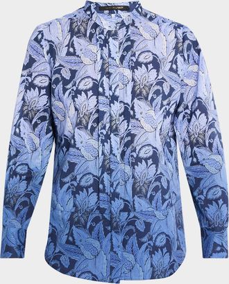 Kobi Halperin Napa Ombre Floral-Print Blouse