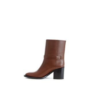 Burberry Womens Brown Leather Ankle Boots