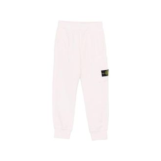 Stone Island Pantalone in felpa con logo - male - Stone Island - Sweatpants - Pink - 3 Y - Kids