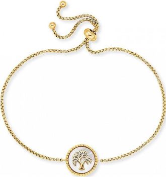 Engelsrufer Womens ERB-LILTREE-PE-G Ladies Tree of Life Bracelet - Gold - One Size