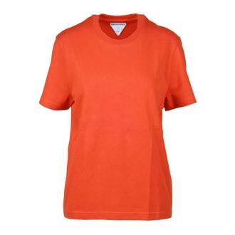Bottega Veneta Tops, Dames, Oranje, M, Katoen, Tshirt