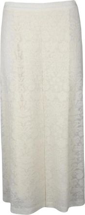 Philosophy di Lorenzo Serafini Longuette Rok - Dames - Maxi Rokken - Wit - XS - Wol - Rokken