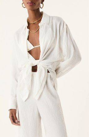 Vix Bailey Cover-Up Shirt in Off White at Nordstrom, Size X-Small