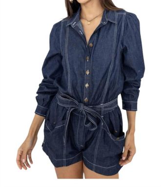 Cleobella Quincy Romper In Chambray