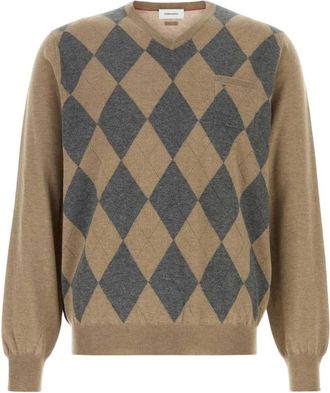 Ferragamo Heren, Truien, Beige, Maat: M Wol