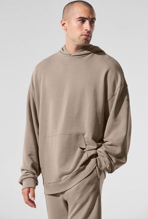 Alo | Chill Vintage Wash Hoodie in Gravel Wash Beige, Size: Medium