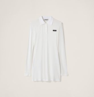 Miu Miu Ribbed jersey mini-dress
