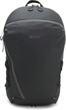 BOSS Faux-leather backpack with reflective details