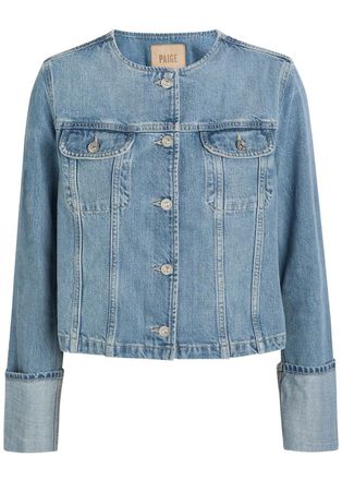 Paige Dean Panelled Denim Jacket - Light Blue - S (UK8-10 / S)