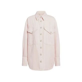 Dondup Shirts, female, Pink, Size: M Camicia over in bull