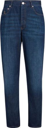 Brunello Cucinelli Iconic fit five-pocket trousers in Dark Denim at Nordstrom, Size 50 It