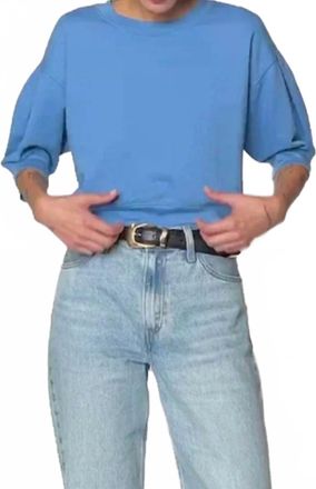 Nation Ltd Tate Crewneck Sweatshirt In Parisian Blue