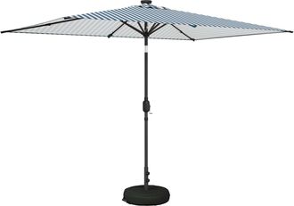 vidaXL Parasol De Jard&iacute;n Con Luces Led Y Base 200 X 300 Cm Poli&eacute;ster Vidaxl