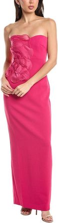 Badgley Mischka Flower Applique Gown