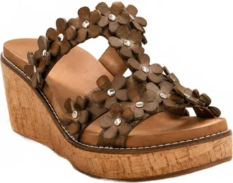 Corkys Footwear Womens Mic Drop Wedges In Cognac