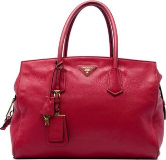 Prada Pre-owned Prada Vitello Daino Zip Top Convertible Tote Ladies K7W2JQMCULK0HWMK