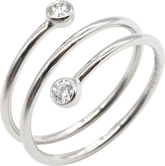 Tiffany & Co. Silver Clear Platinum 950 Band Ring (Pre-Owned)