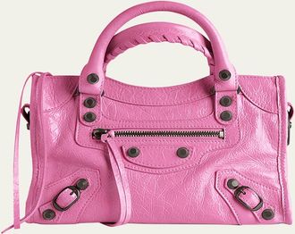 Balenciaga Le City Mini Leather Top-Handle Bag