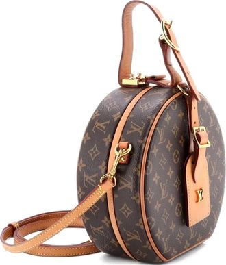 Louis Vuitton Borsa a tracolla Petite Boite Chapeau in tela con monogramma - Marrone