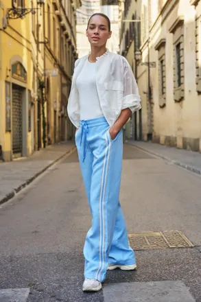 Esqualo Sheer Bomber Jacket In Off White