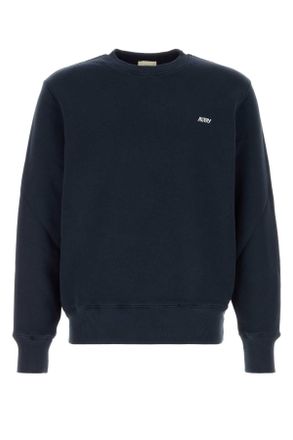Autry Navy Blue Cotton Sweatshirt