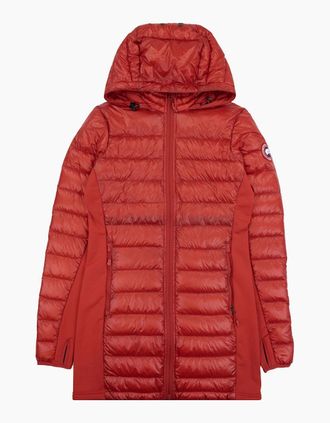Canada Goose Womens Canada Goose Hybridge Lite Hooded Coat Red - Size: 14