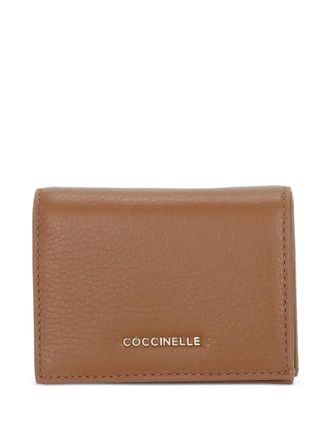 Coccinelle textured fold wallet - Brown