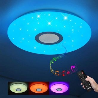 No Brand Plafoniera Con Telecomando E Dimmerabile Tramite App - 24w/36w - Bluetooth - Cielo Stellato - Cambio Colore Rgb - Bianco Caldo/bianco Freddo - Imperme