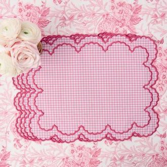 Mrs. Alice Pink Charlotte Gingham Placemats at Nordstrom