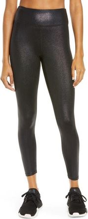 Heroine Sport Marvel Metallic High Waist Leggings in Graphite at Nordstrom, Size Small
