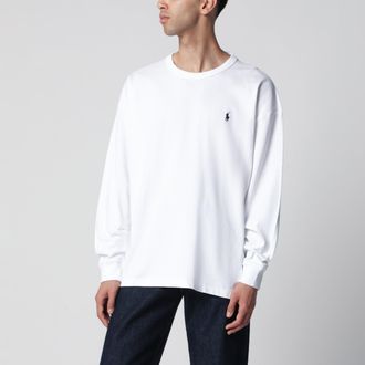 Polo Ralph Lauren White cotton Relaxed-Fit crewneck sweatshirt