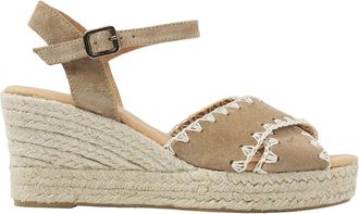 VIA VAI Luisa Ayla Espadrilles - Dames - Sleehakken - Beige - 42 EU - Su&egrave;de - Schoenen