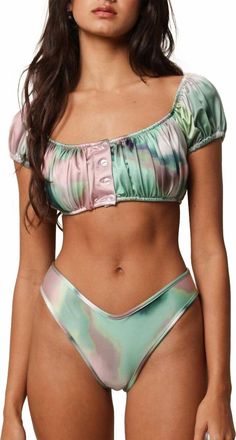 Montce Swim Bandita Bikini Top In Silk Dye
