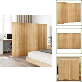 vidaXL The Living Store Pannello Divisore per la Stanza in Bamb&ugrave; Naturale Larghezza 250 cm Altezza 165 cm - Paravento per stanza