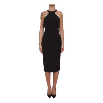 Elisabetta Franchi Midi Dresses, female, Black, Size: L Vestito