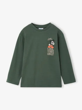 Mickey Mouse Langarmshirt Micky Maus f&uuml;r Jungen gr&uuml;n
