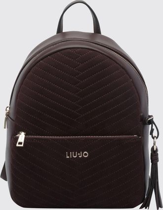 Liu Jo Faux Leather Backpack with Chevron Pattern and Adjustable Straps