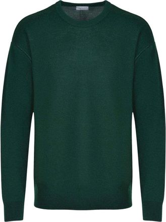 Family Fir$t Milano Maglia in lana Lfnf - Heren - Ronde hals truien - Groen - XL - Wol - Truien & Vesten