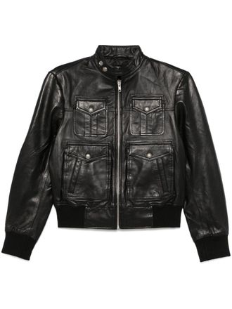 R13 Shrunken jacket - women - Sheepskin/Polyester - S - Black