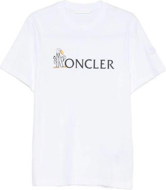 Moncler Tops, Heren, Wit, L, Moncler T-shirts en Poloshirts