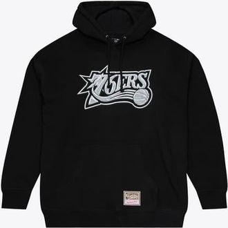 Mitchell & Ness Mens Mitchell & Ness Black Philadelphia 76ers Chrome Hoodie at Nordstrom, Size Medium
