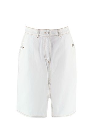 Saks Potts SS23 White Denim Zoe Skirt Size XS