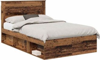 vidaXL Estructura De Cama Con Cabecera Madera Vieja 120 X 200 Cm Vidaxl