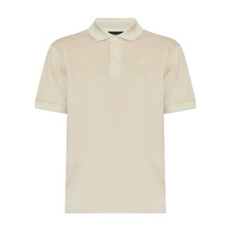 Lacoste Polo Shirts, male, Beige, Size: XS Silk Pique L1212 Polo Fouine Zam
