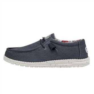 Hey Dude Mens Wally Stretch Slip On Shoes In Blue