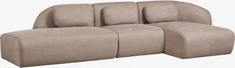 Sklum Sof&aacute; Modular Chaise Longue Derecho De 3 Piezas Con Div&aacute;n Izquierdo En Chenilla Coquette Sklum