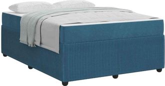 vidaXL Vidaxl - Estructura De Cama Con Colch&oacute;n Azul 160 X 200 Cm Terciopelo