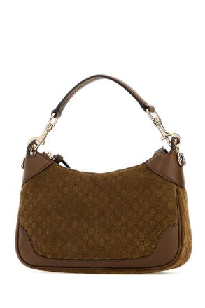 Gucci Womens Brown Suede Handbag Pepperbrownpepbr Borse A Mano Bag
