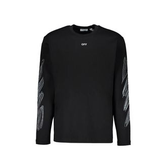 Off-white Black Cotton Mens T-Shirt